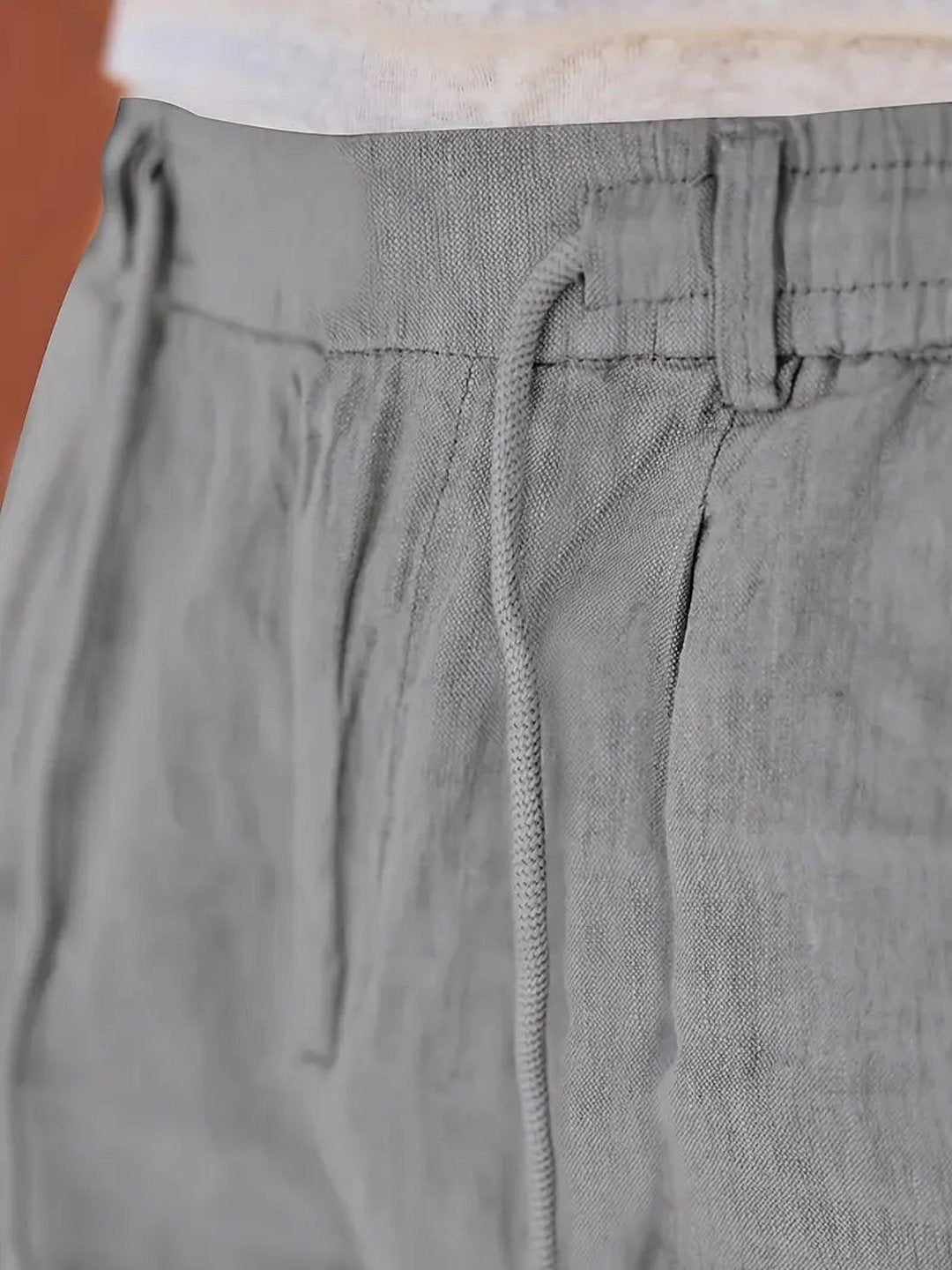 Otis | Pantalon large lin cordon de serrage