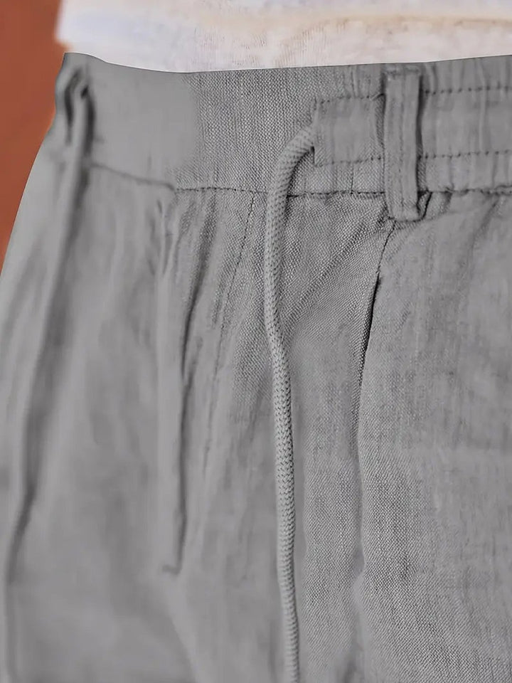 Otis | Pantalon large lin cordon de serrage
