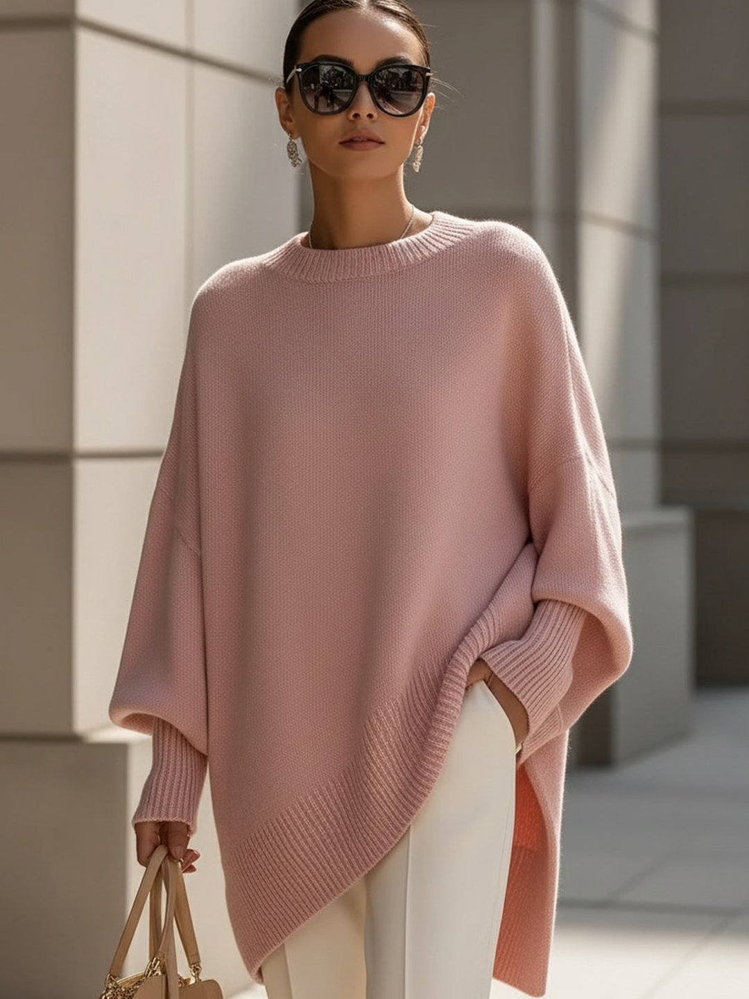 Rosalba | Pull ample drapé col large