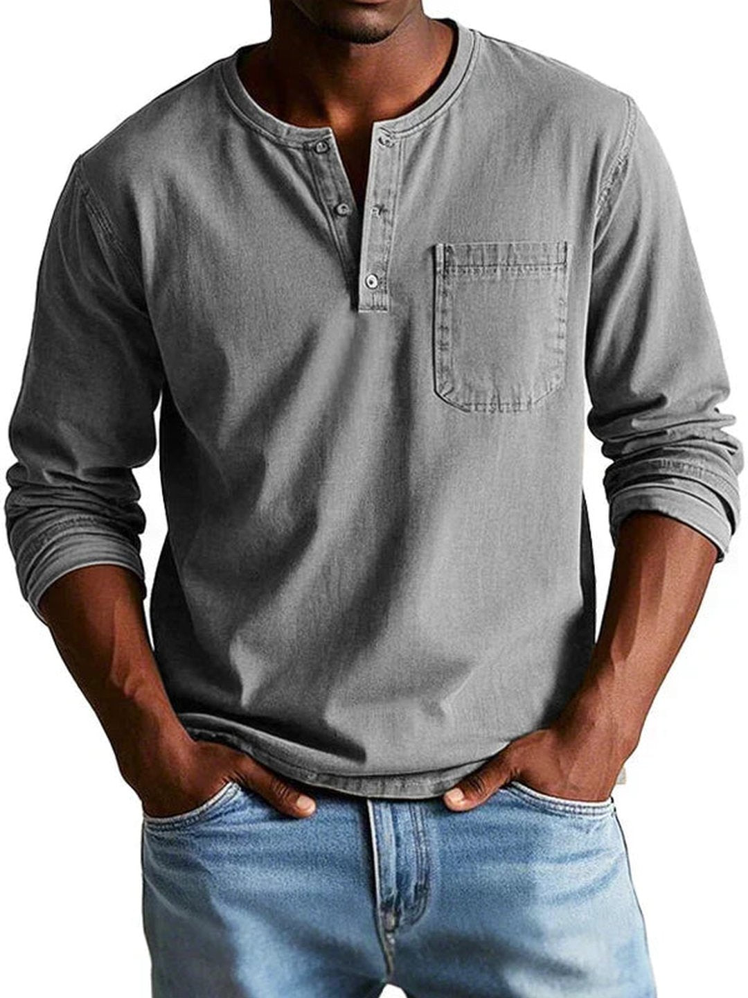 Orville | Chemise henley casual manches longues