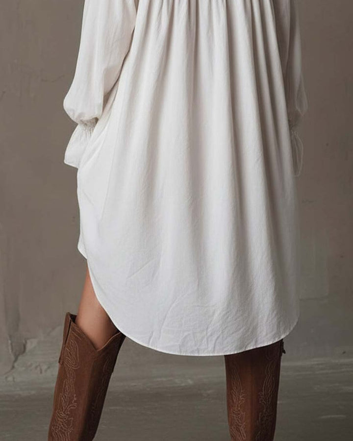 Trinette | Robe chemise mini dentelle