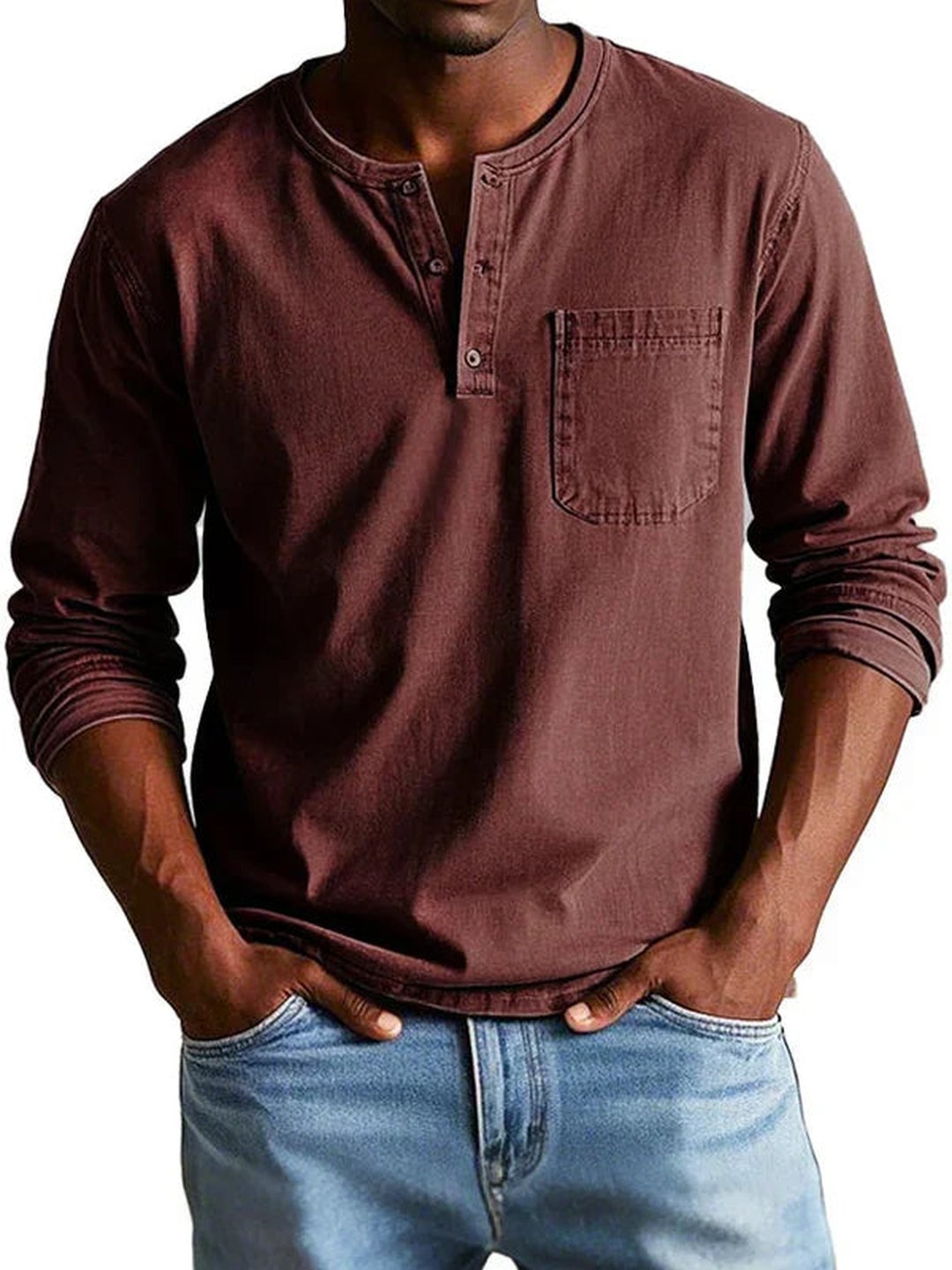 Orville | Chemise henley casual manches longues