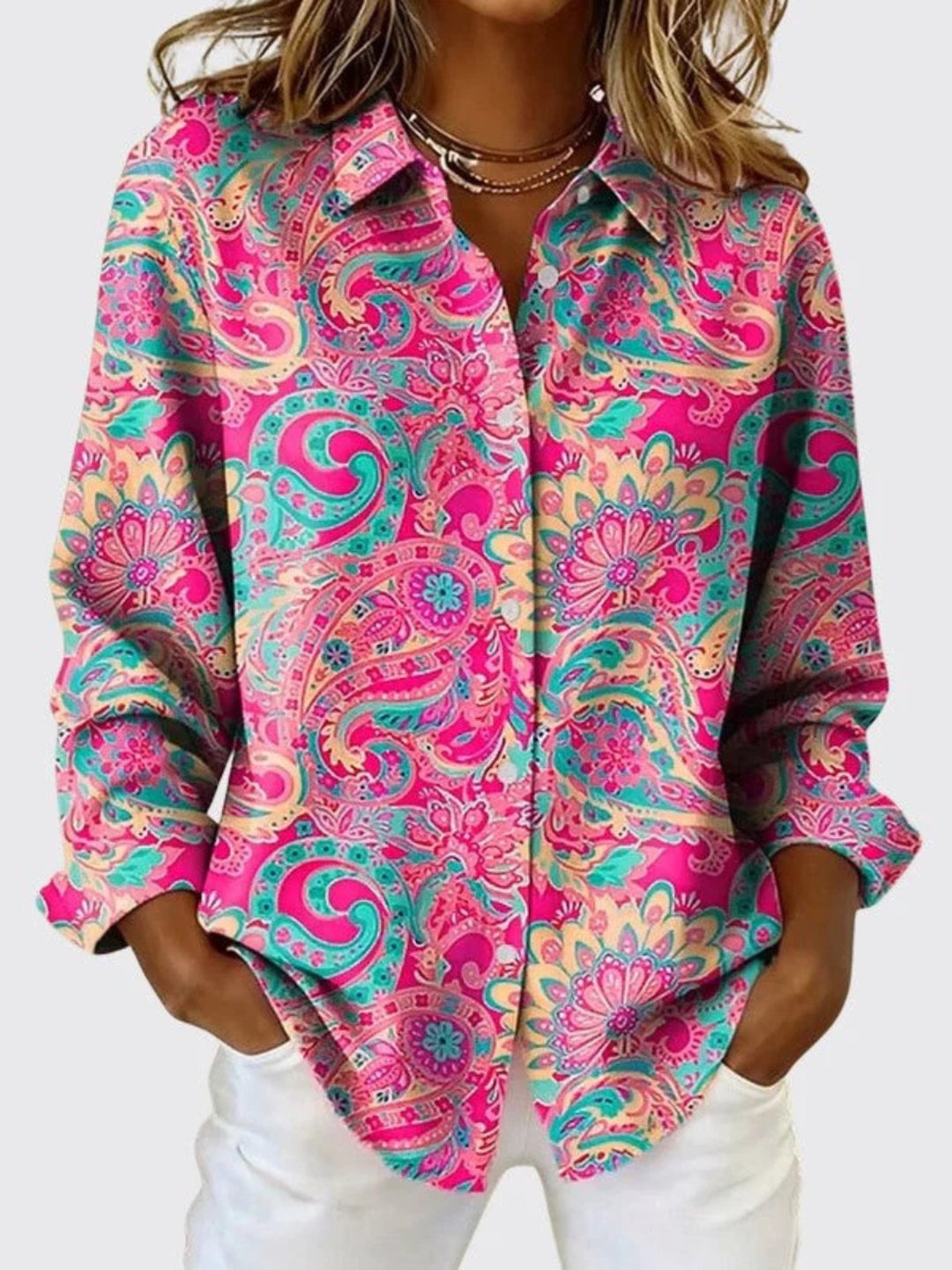 Cheri | Blouse imprimé paisley boutonnée