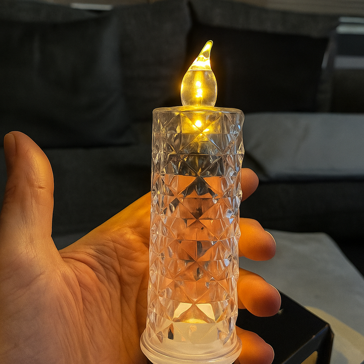 FlamePetal | Flameless Candle with Rose Shadow