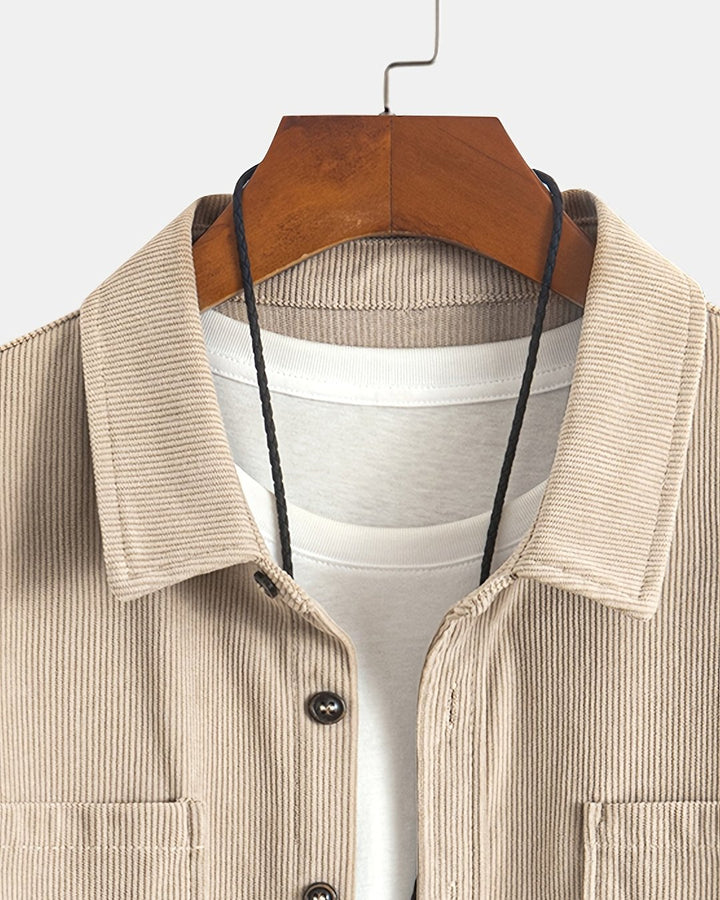 Indigo | Chemise texturée côtelée