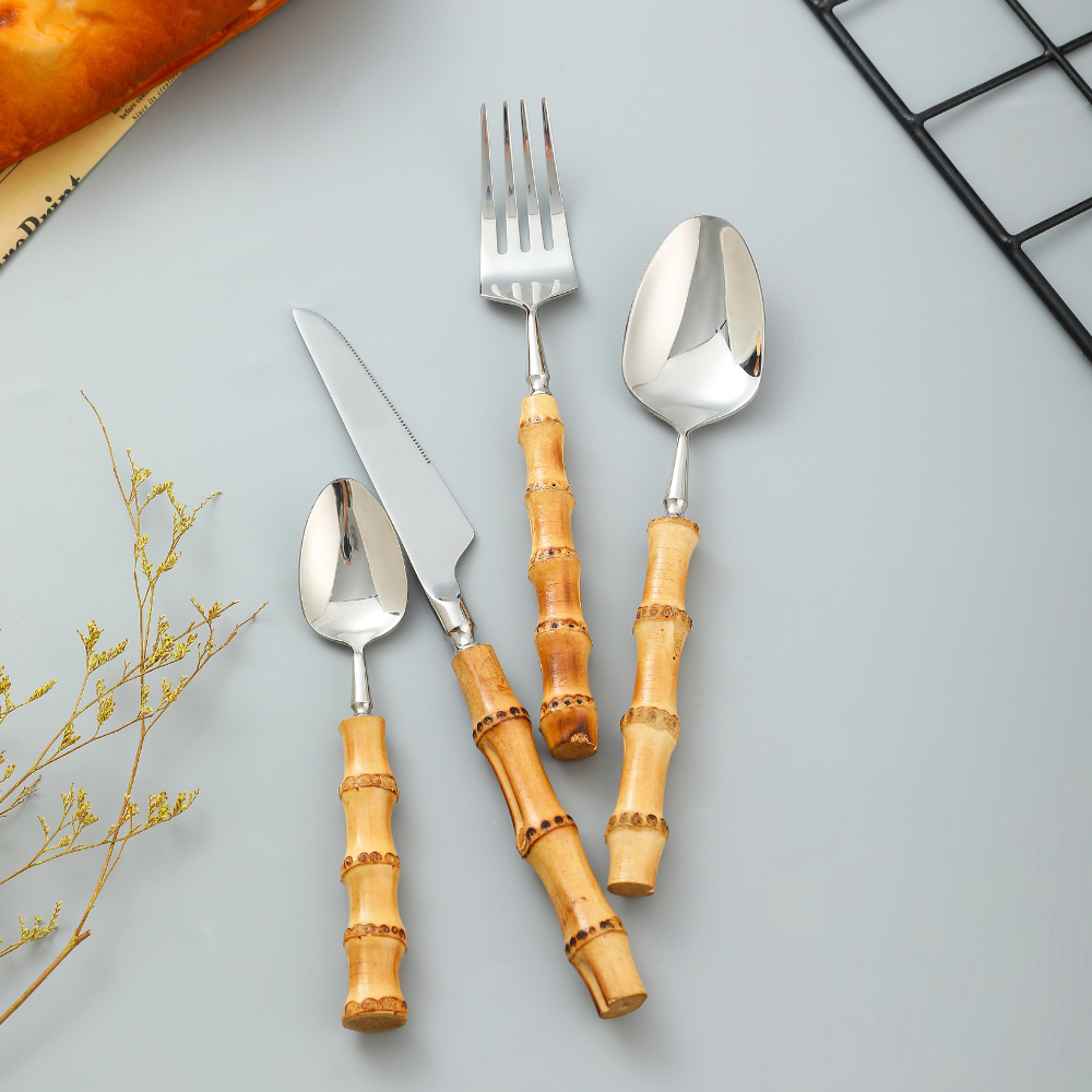 ZenWare | Natural Bamboo Flatware Set