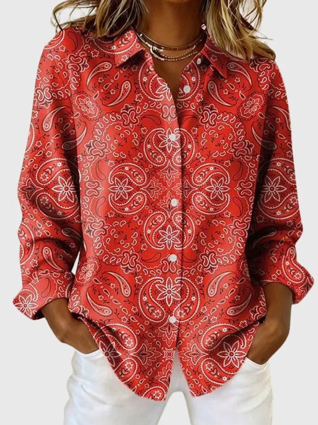 Cheri | Blouse imprimé paisley boutonnée