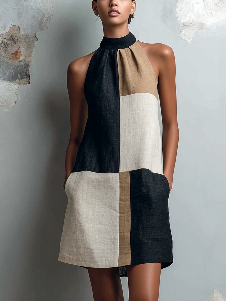 Dagmar | Robe mini colorblock licou
