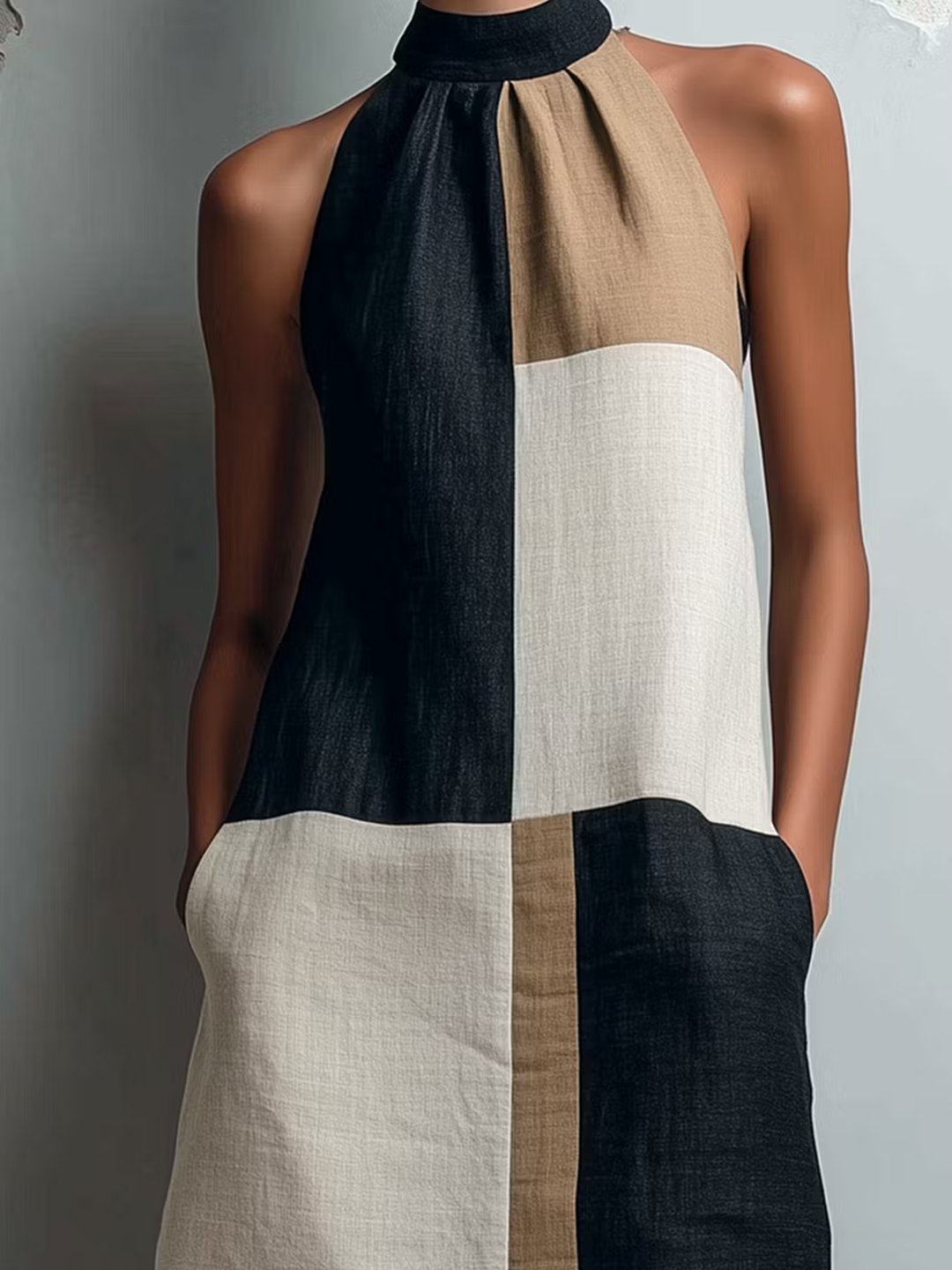 Dagmar | Robe mini colorblock licou