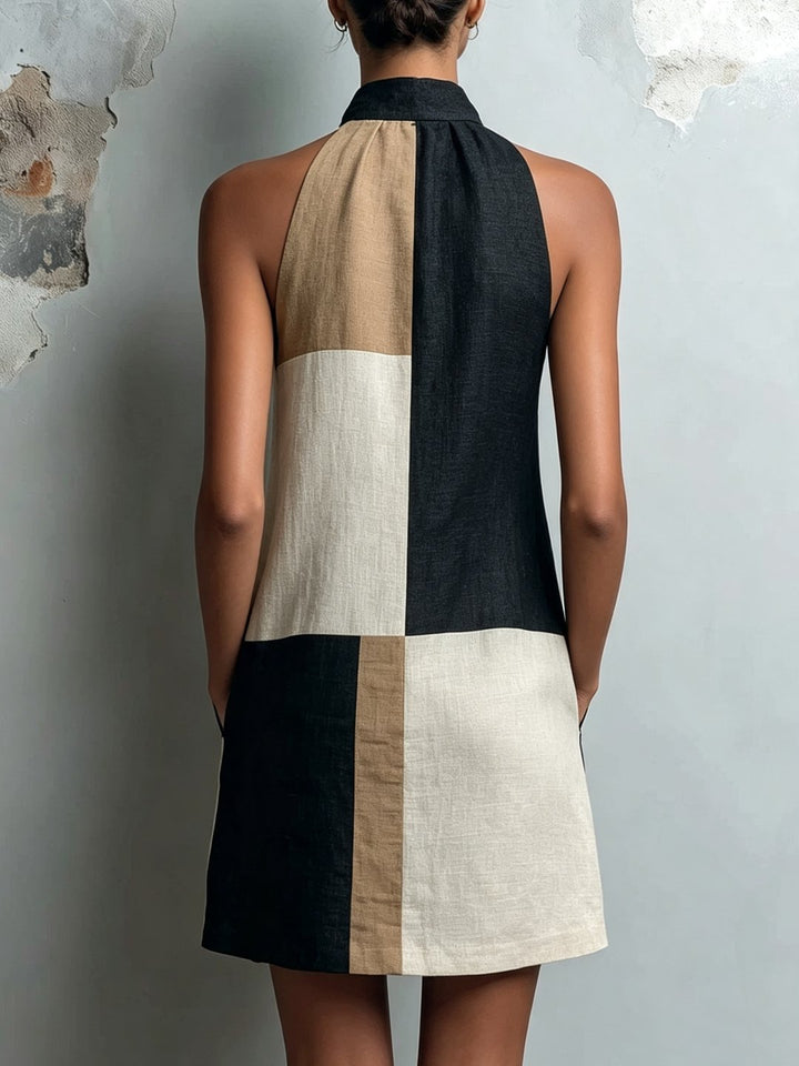 Dagmar | Robe mini colorblock licou