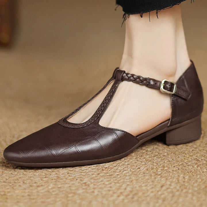 Paule | Chaussure plate à lanière
