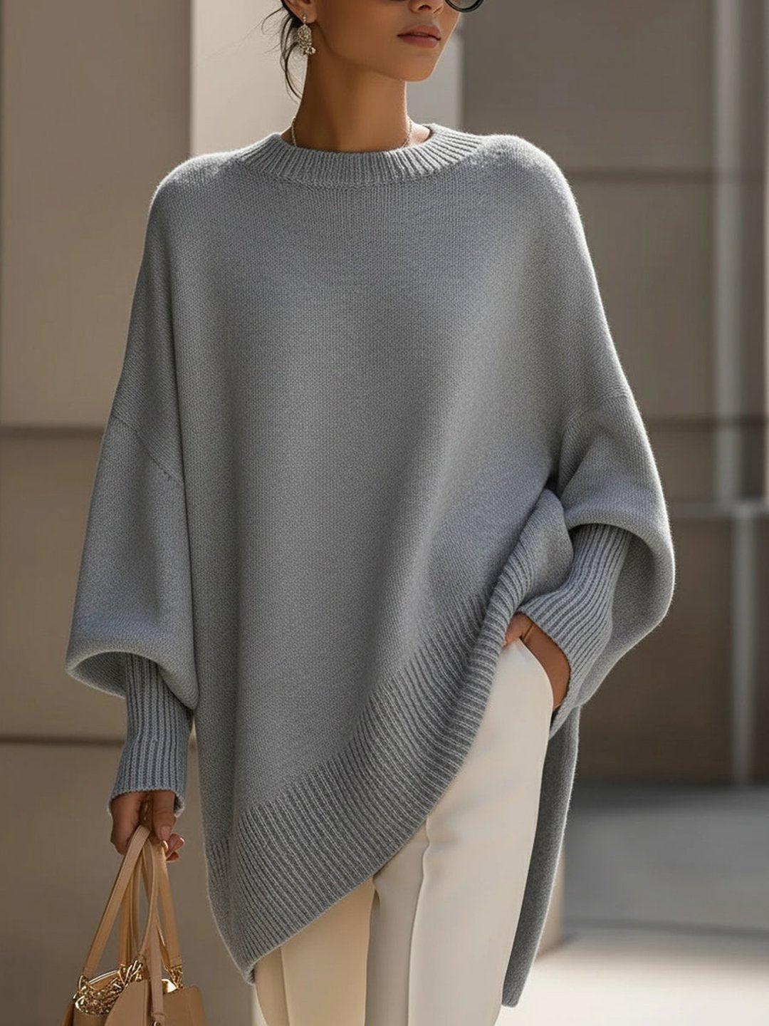 Rosalba | Pull ample drapé col large