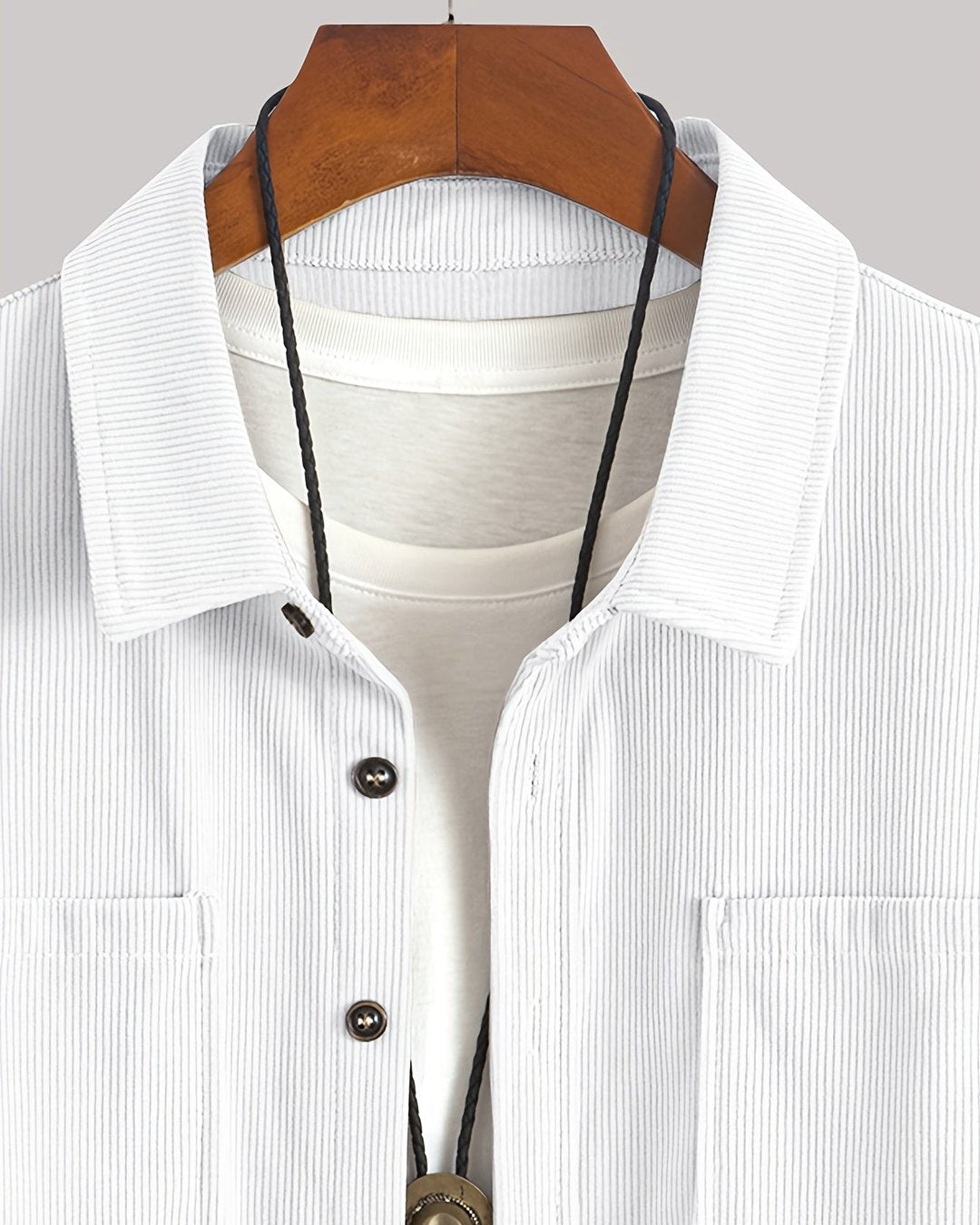 Indigo | Chemise texturée côtelée