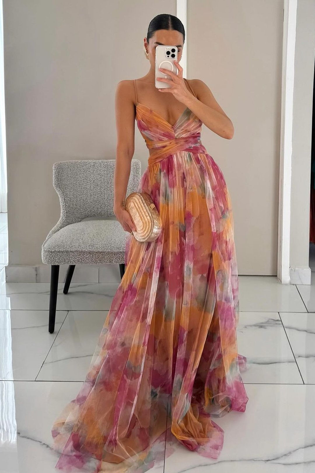 Laurel | Robe maxi chiffon