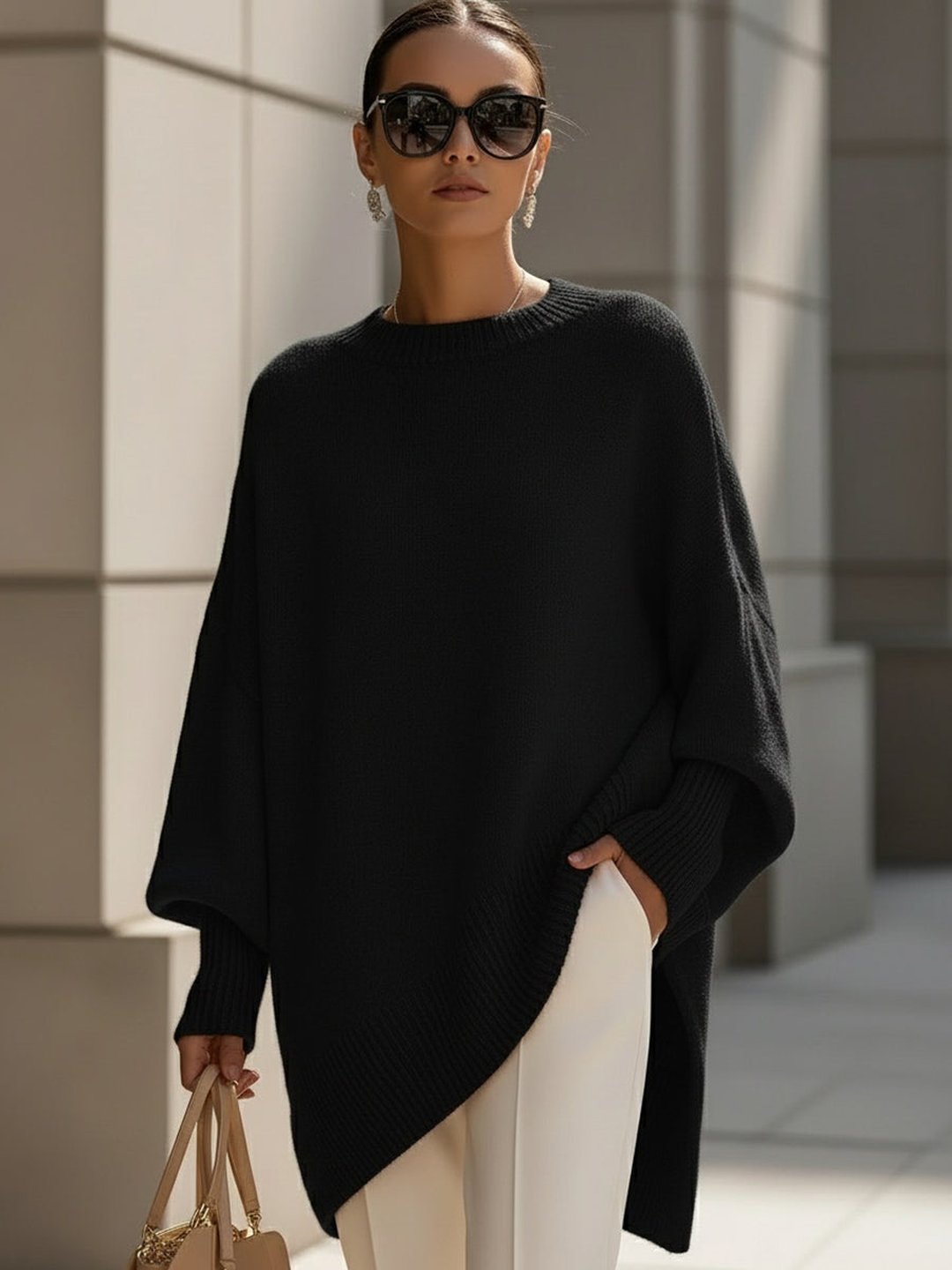 Rosalba | Pull ample drapé col large