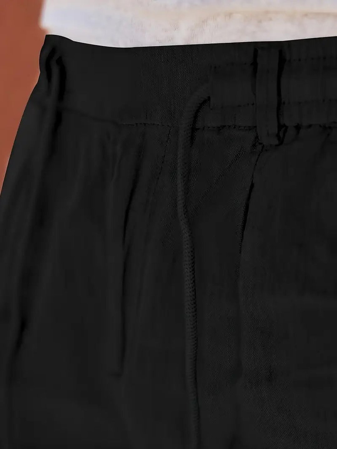 Otis | Pantalon large lin cordon de serrage