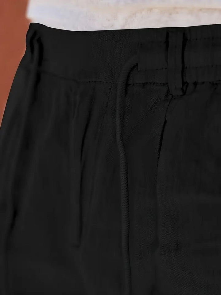 Otis | Pantalon large lin cordon de serrage