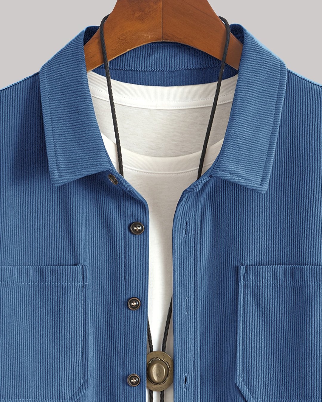 Indigo | Chemise texturée côtelée