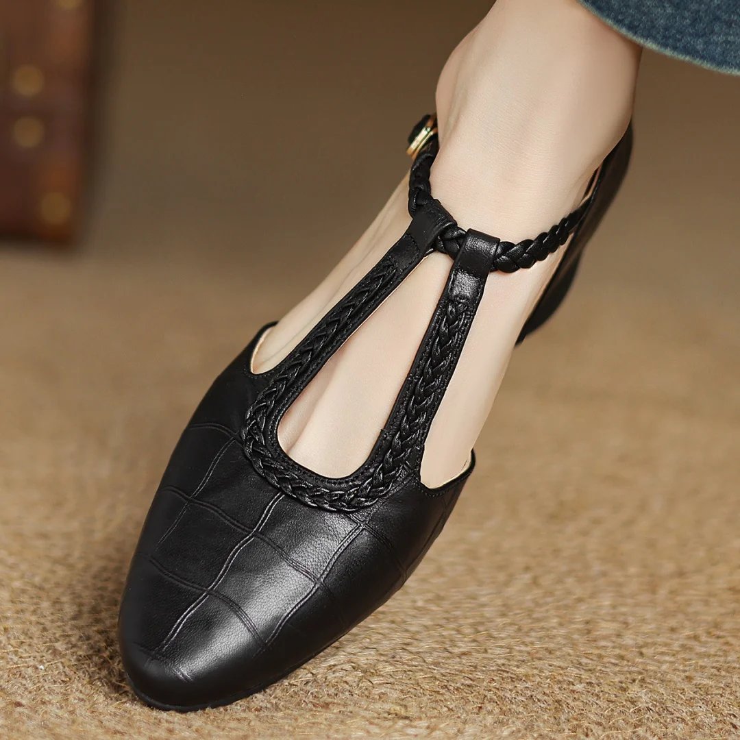 Paule | Chaussure plate à lanière
