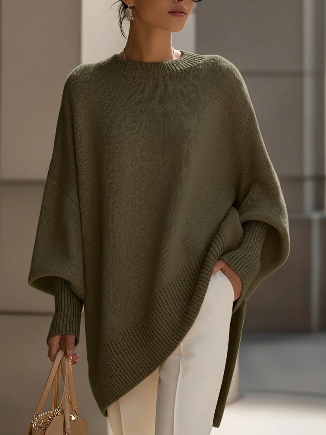 Rosalba | Pull ample drapé col large
