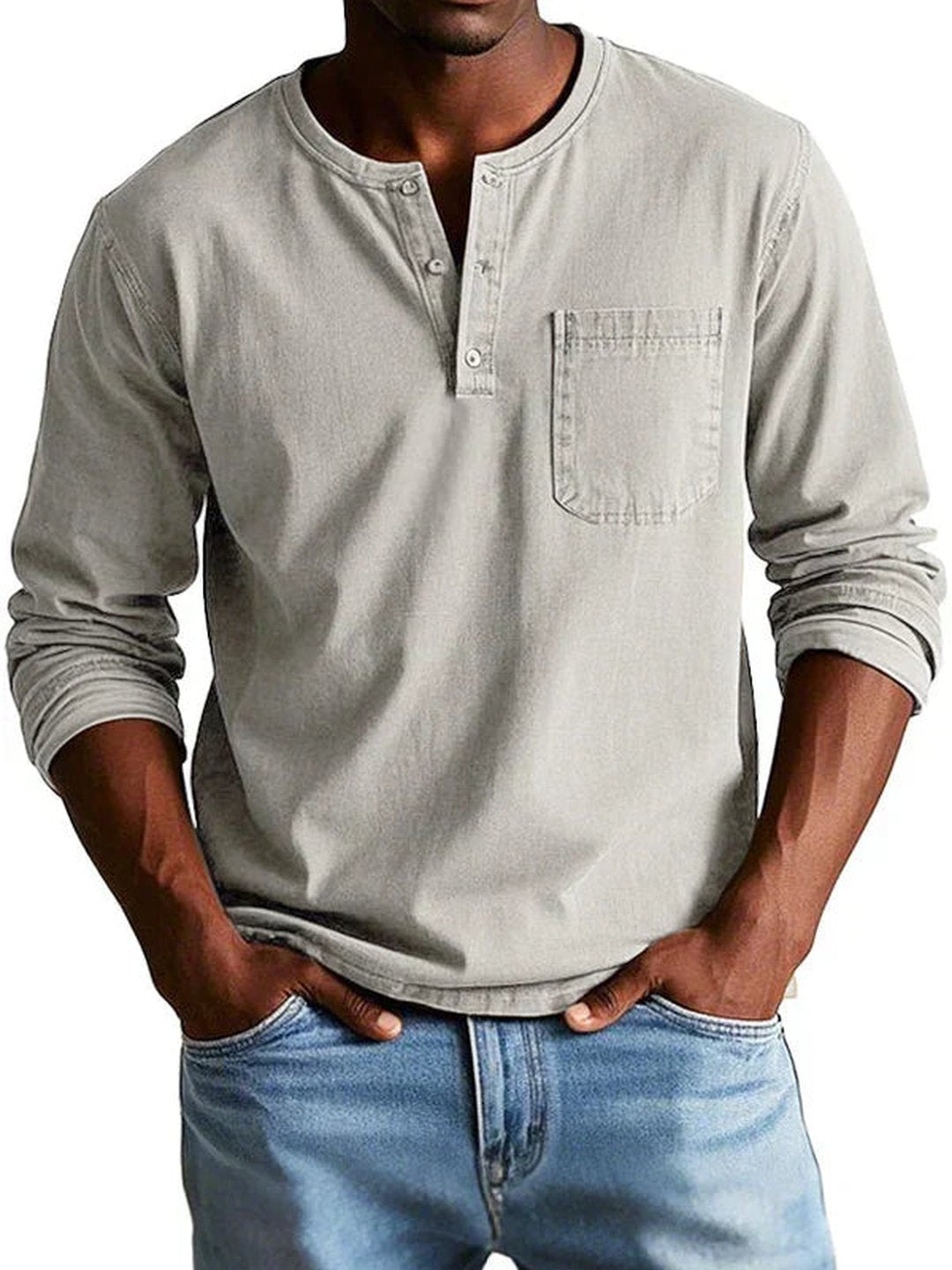 Orville | Chemise henley casual manches longues