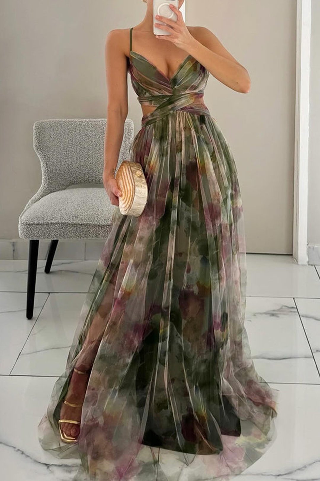 Laurel | Robe maxi chiffon