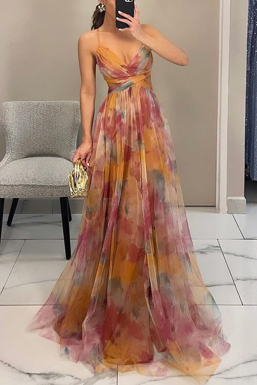Laurel | Robe maxi chiffon
