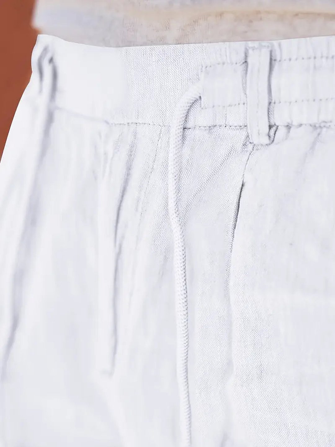 Otis | Pantalon large lin cordon de serrage