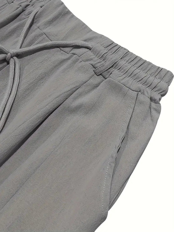 Otis | Pantalon large lin cordon de serrage