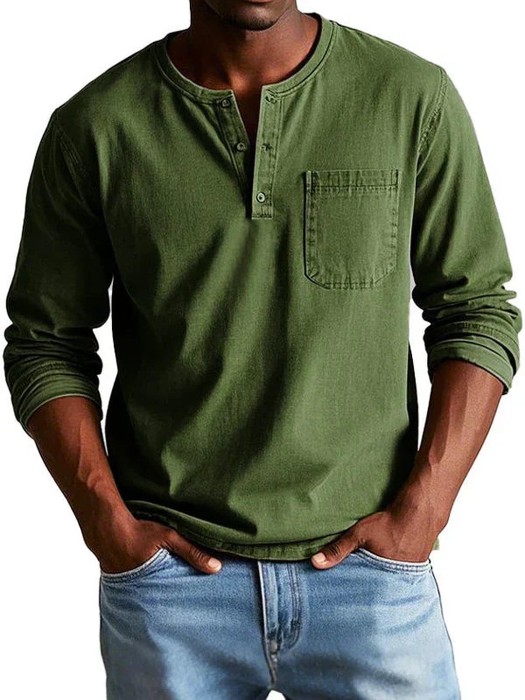 Orville | Chemise henley casual manches longues