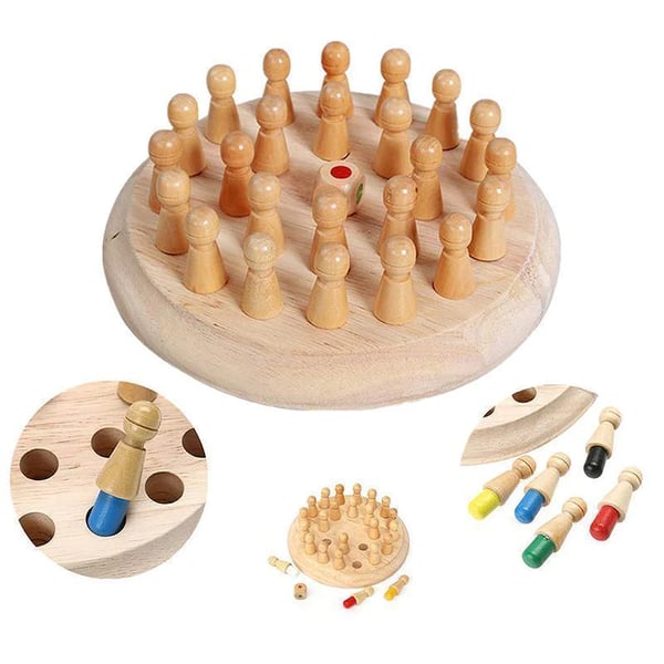 BrainJoy | Wooden Memory Chess Game