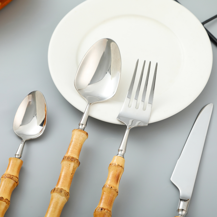 ZenWare | Natural Bamboo Flatware Set