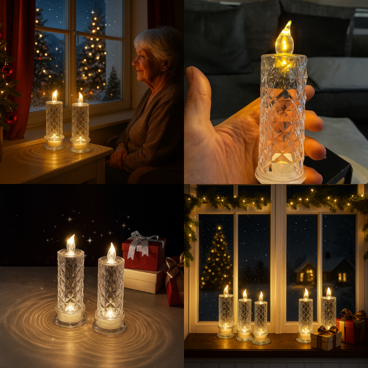 FlamePetal | Flameless Candle with Rose Shadow