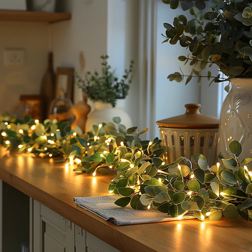 GlowLeaf | Twinkling Fairy Light Olive Vine