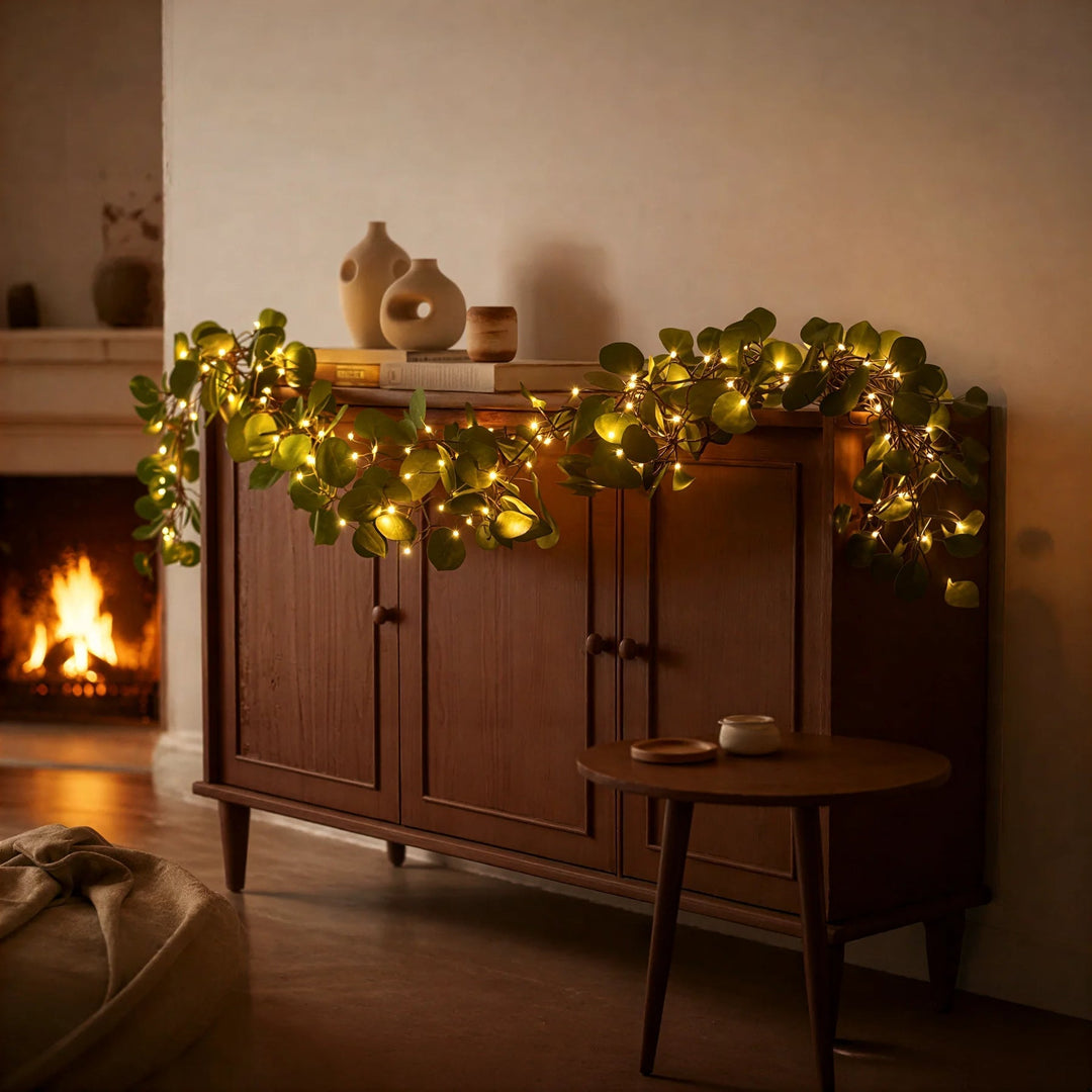 GlowLeaf | Twinkling Fairy Light Olive Vine