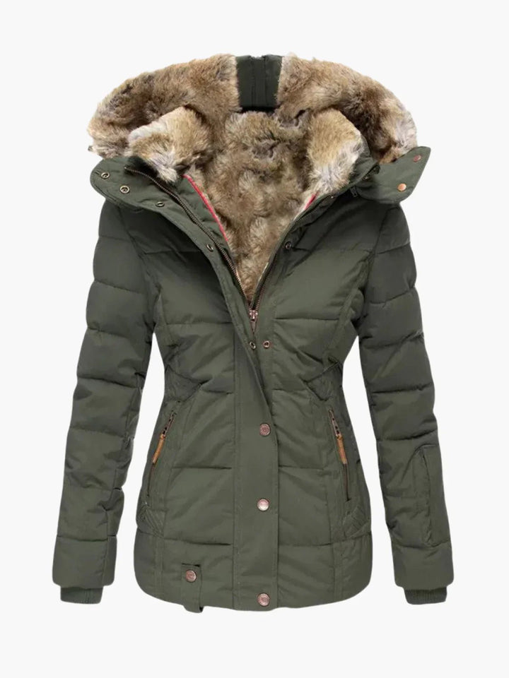 Francoise | Manteau d'hiver doublé de fourrure