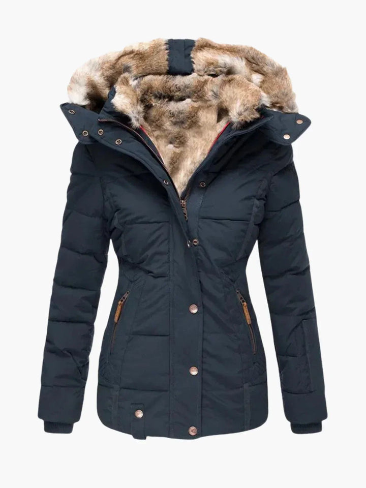 Francoise | Manteau d'hiver doublé de fourrure