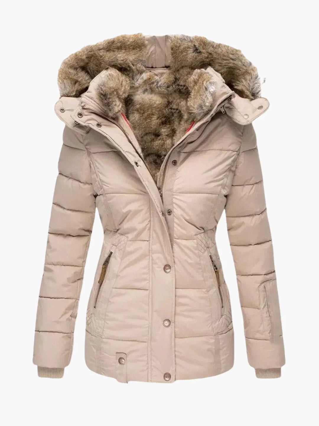 Francoise | Manteau d'hiver doublé de fourrure