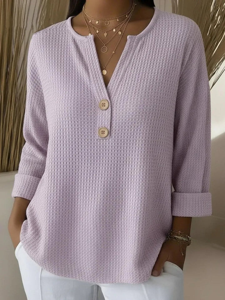 Guerozoëttelee | Top henley boutonné