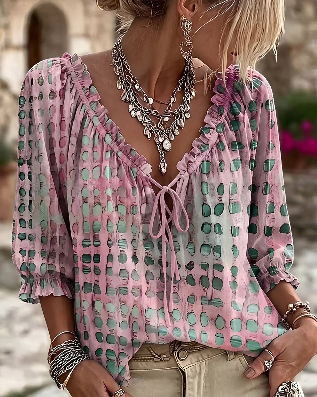 Breena | Blouse à pois chic