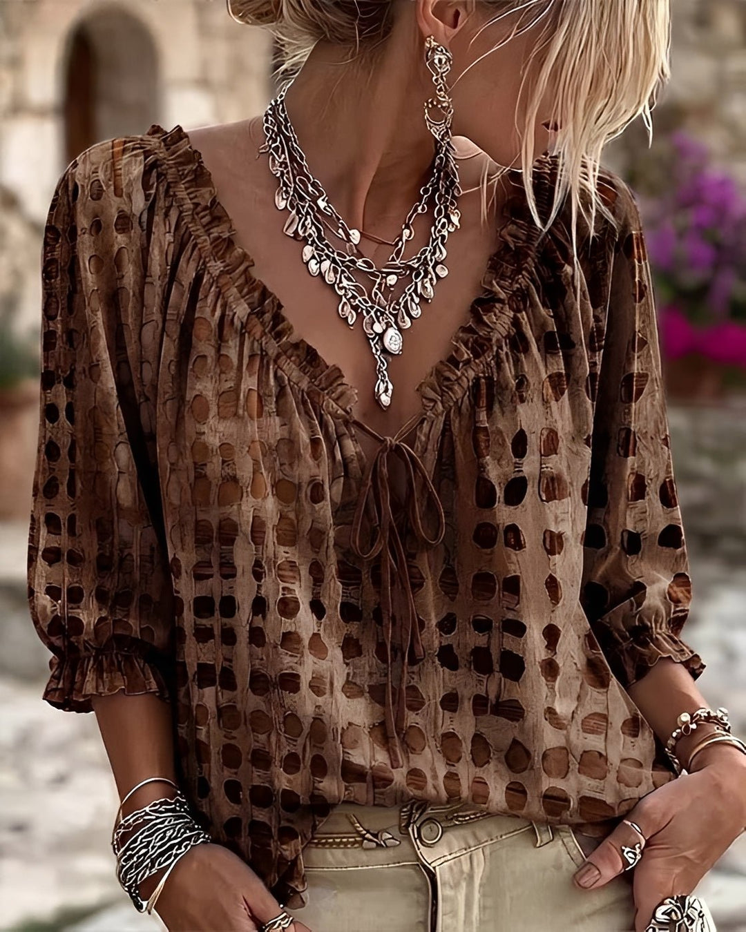 Breena | Blouse à pois chic