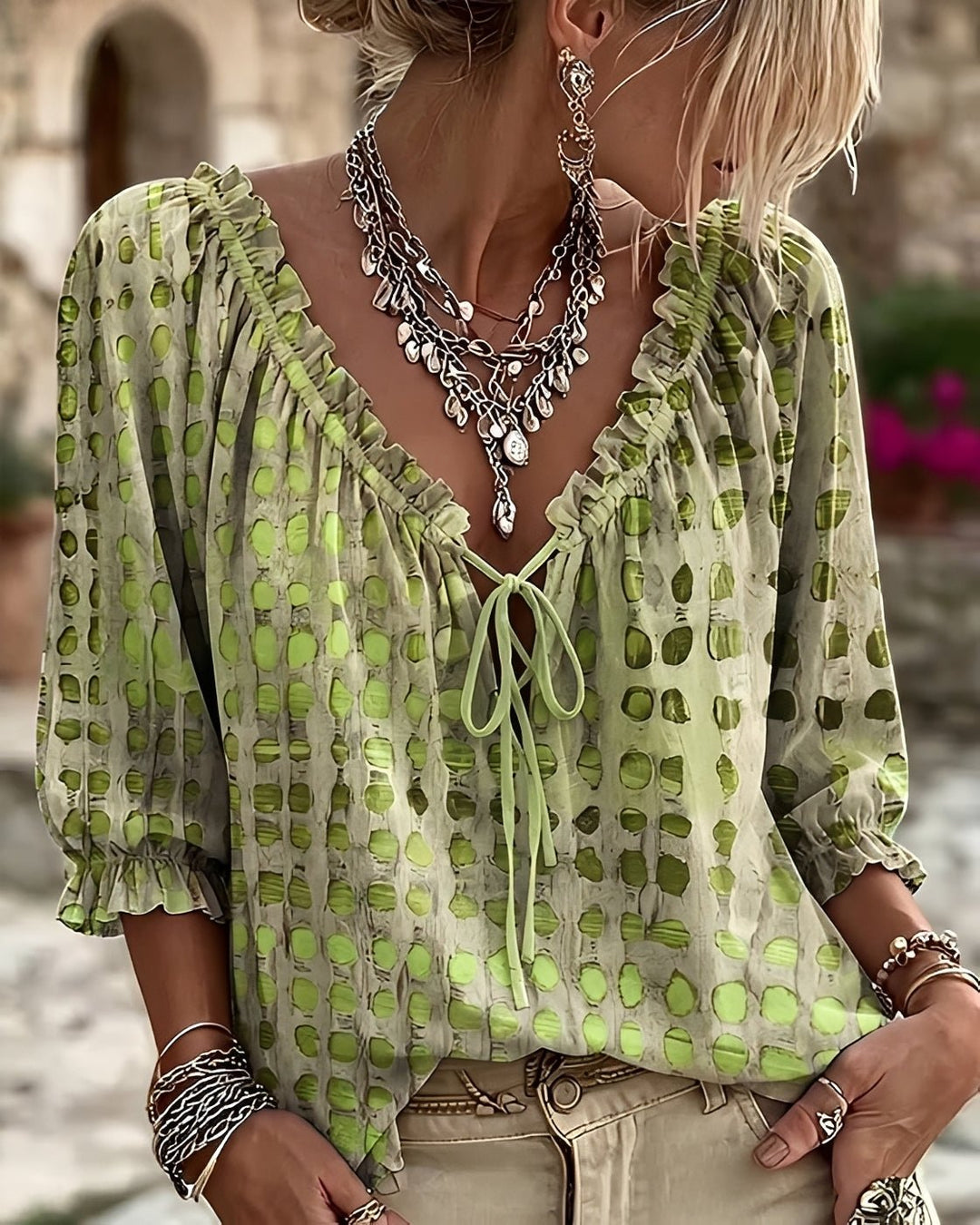 Breena | Blouse à pois chic