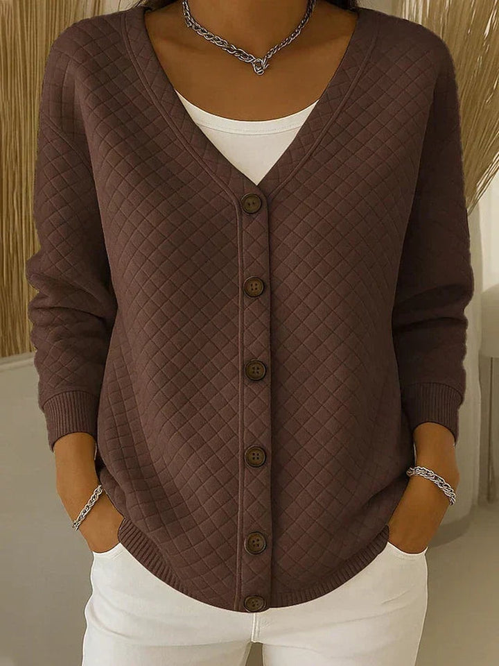 Gratia | Cardigan matelassé boutonné devant