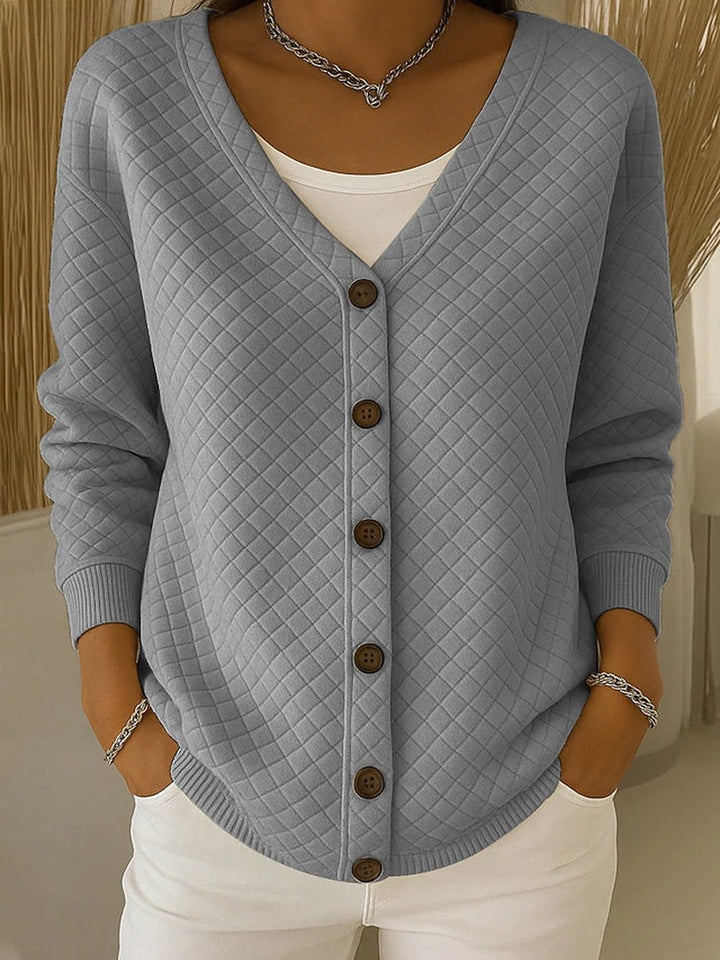 Gratia | Cardigan matelassé boutonné devant