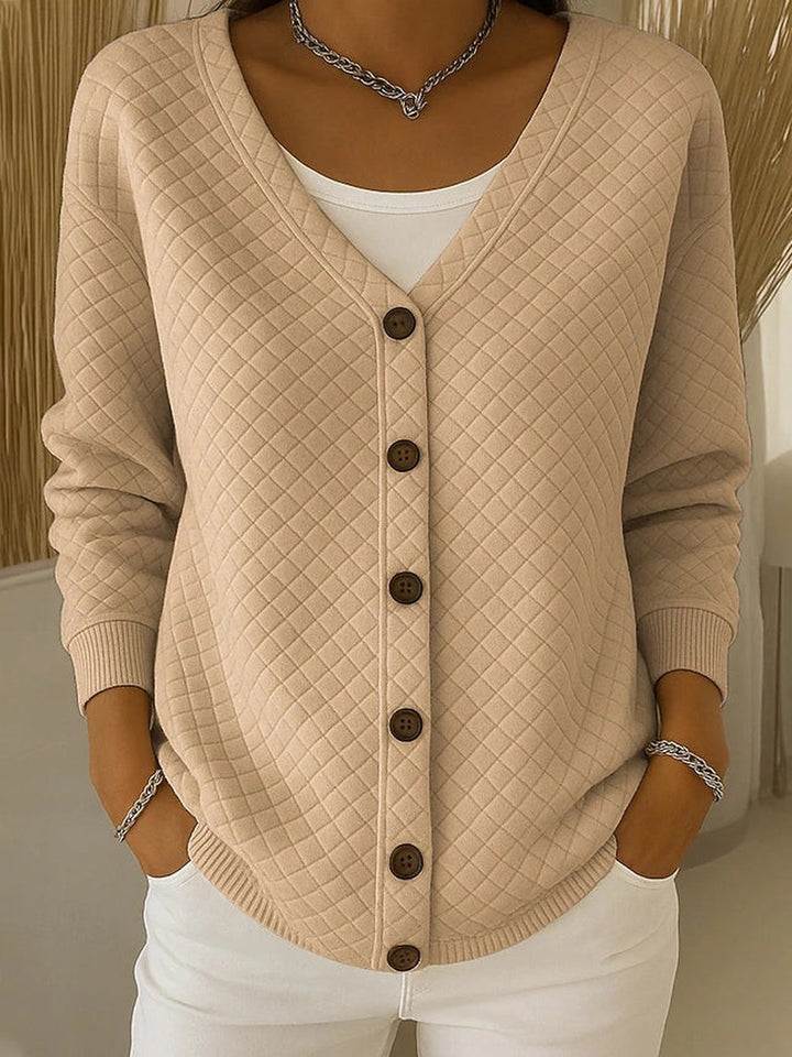 Gratia | Cardigan matelassé boutonné devant