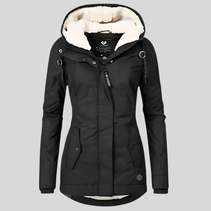 Iliana | Veste longue à capuche doublée