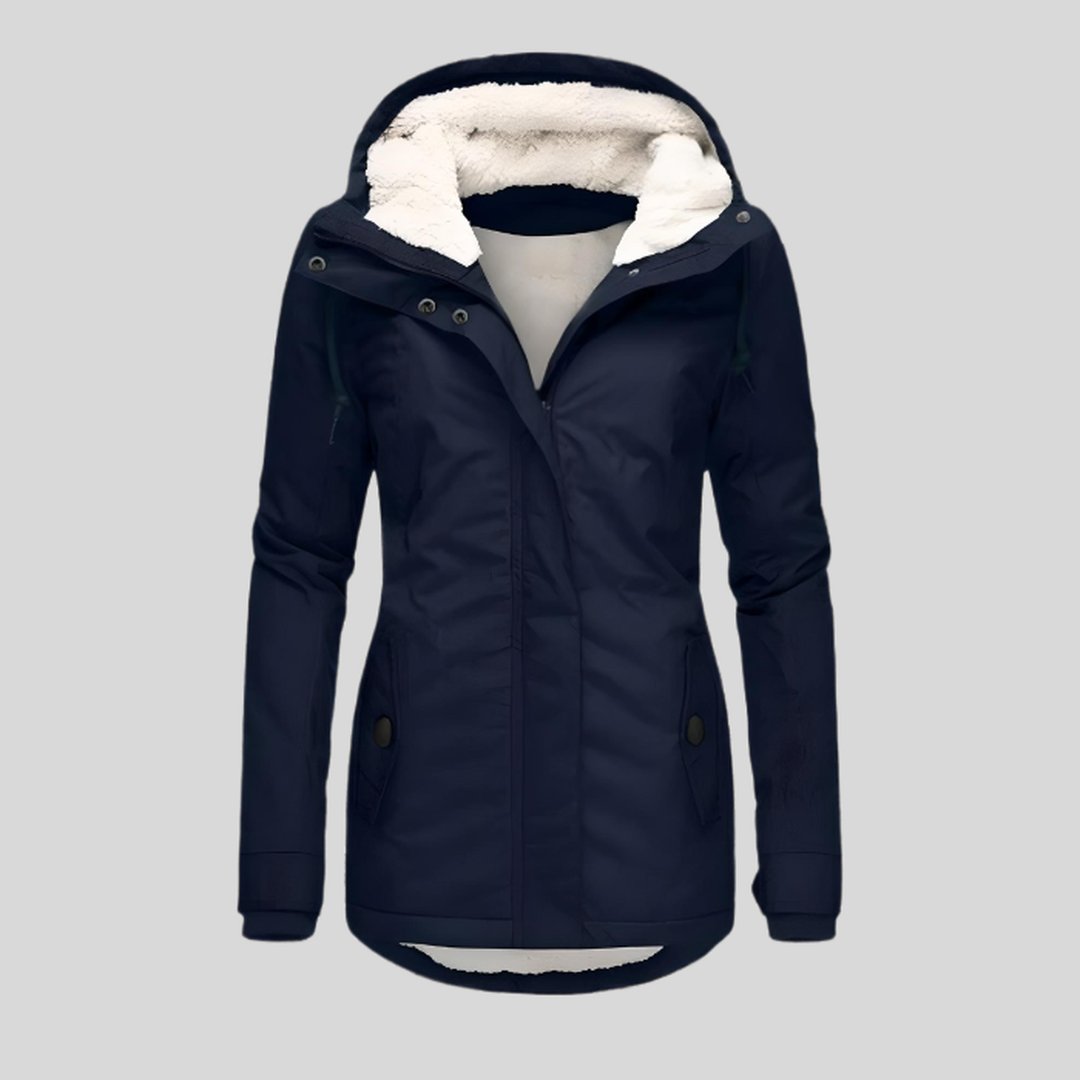 Iliana | Veste longue à capuche doublée