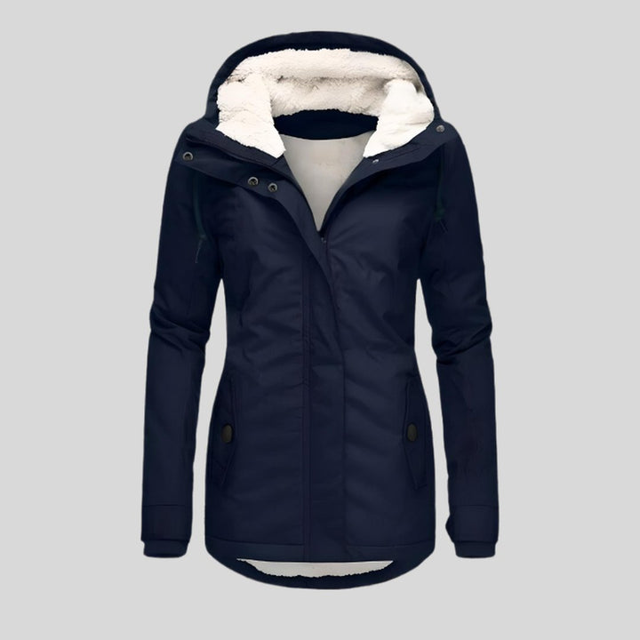 Iliana | Veste longue à capuche doublée