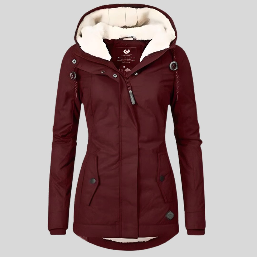 Iliana | Veste longue à capuche doublée