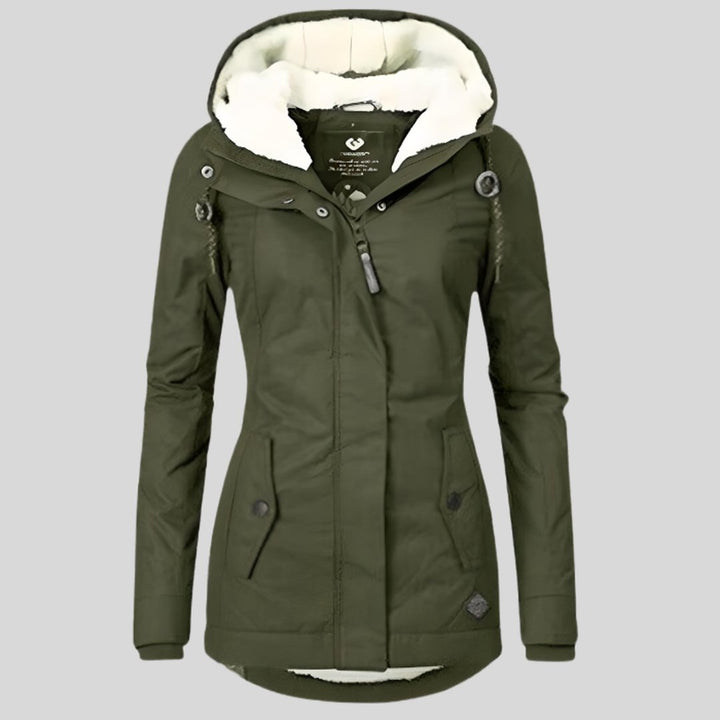 Iliana | Veste longue à capuche doublée